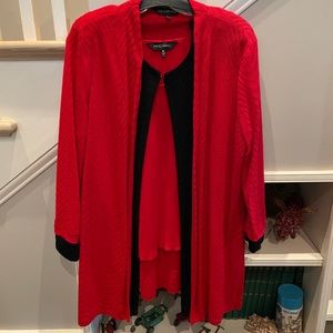 Ming Wang twin set - tank and sweater. Tank is XL.  Sweater is L. Beautiful set